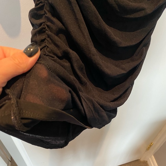 DKNY, ruched mesh dress ,SM, black, NWT - Picture 7 of 7